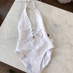 NEW WITH TAGS -MILLY  halter one piece swimsuit.